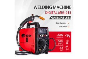 EDON MIG-215 Maquina De Soldar Mig Digital Gas Gasless Co2 Mig Welding Machine 4 in 1 3 in 1 Mag Mma Mig Welder