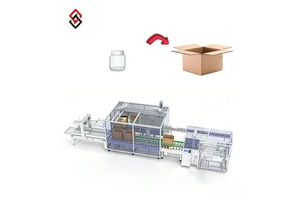 Factory Direct Electric Robotic PLC Sealing Pick Place Case Packer for Food Bottles Cans Pouches Cartons Digital Motor CE
