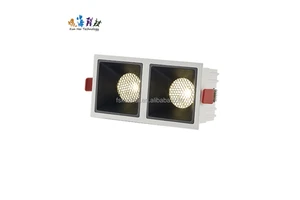LED Embedded Line Light Grille Light Commercial Household Light Black Reflective Cup 2 Lamp KH-OC-TH-107-5W