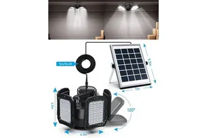 Solar Shed Light Indoor Outdoor Solar Powered Motion Sensor Pendent Light with 4 5 Head Timing Work Mode Remote Control