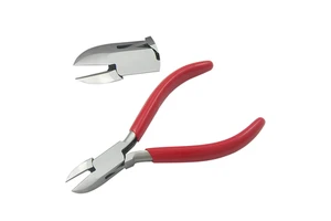 130mm Total Length Semi Flush Cut Jewelry Making Wire Cutting Pliers Double Leaf Spring with PVC Handles for Crimping Fishing