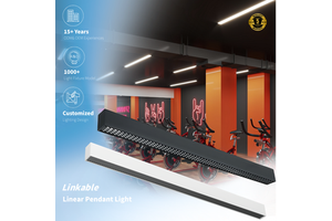 RONSE Custom IP20 LED Linear Light 4ft Hang Linear Indirect Lamp 0-10V Dimmable UGR 19 5075 Aluminium Alloy LED Linear