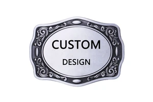 Manufacturer Custom Design Laser Logo Zinc Alloy American Cowboy Retro Western Blank Belt Buckle