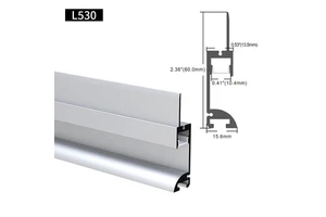 15.6*60MM With Diffuse Recessed Plaster In Gypsum Drywall Alu Channel Extrusion LED Strip Light Aluminium Trimless LED Profile