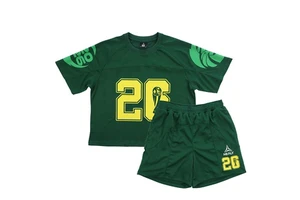 HEALY Custom Print Mesh Boxy Crop Retro Football Jersey Shirt And Shorts Set Men Short Sleeve Polyester Women's Summer Sets