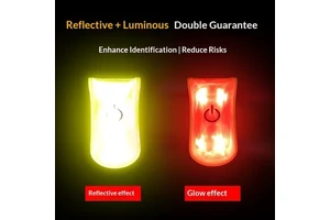 3M Luminous Magnetic Clip LED Reflective Warning Light for Night Running Sports Cycling Electric Bikes