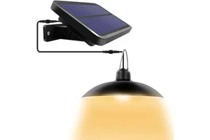 Solar Powered LED Lamp Garden Patio Home Decor; IP65 Rated Outdoor Hanging Pendant Light Porch Shed Barn Gazebo Outdoor Space