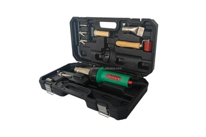 1600W Pp Plastic Welding Gun PVC Vinyl Flooring Heat Welding Gun Tpo Roofing Hot Air Welder With 9 Accessories Black Toolbox Set