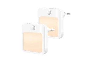 Mini LED Night Light EU/US Plug-in Dusk to Dawn Sensor Square Wall Lamp 110V-220V for Bedroom Hallway Stairs Corridor