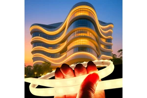Custom Ultra-Thin Led Strip Light Flexible Neon Light for Outdoor Hotel University Curve Architectural Contour Building Facade