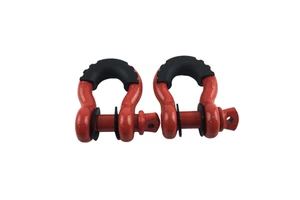 US Type Steel Bow Shackles Hitch Receiver Shackle Powder Coating & Galvanized Surface Marine Hardware D Shackle Towing Trailer