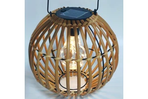 Wholesale Circular Solar Woven Lamp for Home Decoration, Outdoor Leisure Camping, Garden Parties