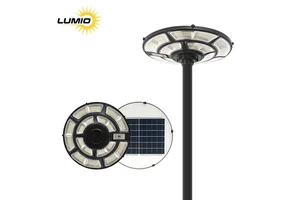 Wholesale High Efficiency IP65 LED Solar Power Garden Flagpole Lamp All One Outdoor UFO Solar Light Black 3000K-6500K Color Temp