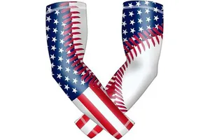 Arm Sleeves Custom Team Football Baseball Arm Sleeves Headbands Set Compression Protective Sports Arm Sleeves