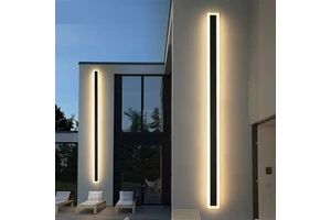 High Quality Stainless Iron Linear Wall Light Ac90v 265v Warm White 3000k 6000k Led Long Strip Wall Light