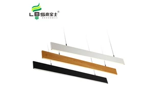 Hot Selling Black White Customized strip professional industrial led linear pendant light