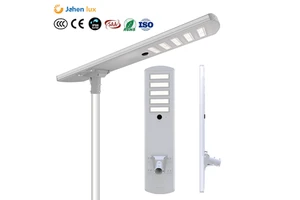 All-in-One Solar LED Street Light IP66 Waterproof Motion Sensor Remote Control 5-Year Warranty Aluminum Alloy