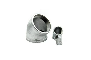 Wholesale 1 Piece 45 Degree Curving Carbon Steel Galvanized Pipe Fittings Elbow Thread Adapter 1/2'~6' Size ISO9001 CE Certified