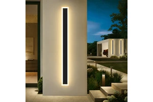 Outdoor LED Linear Wall Light IP65 Waterproof 3CCT Selectable ETL Listed 2FT/8FT Fixture for Villa Hotel Gardens Exterior