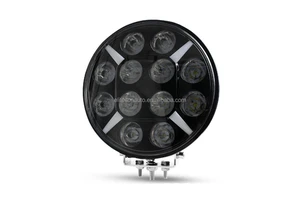 Eliteson 12LED Round Work Light 12V 24V IP67 Waterproof Offroad Driving Lamp for Truck Tractor Excavator Heavy Duty Vehicle