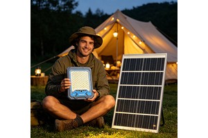 Split-type Solar Floodlight, Waterproof Super-bright High-power Lighting for Construction Sites and Outdoors