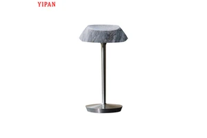 New Design Steel Luxury Decorative Table Lamp Bedside Marble Milk Glazed Glass Art Decor Indoor Led Table Light