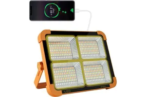 Hot sale IP66 Solar USB Rechargeable LED Flood Light 3000K-6000K Waterproof Portable Emergency Work Light