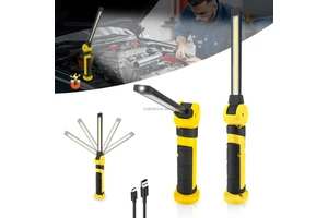 USB Rechargeable Anti-Skid 360 Degree Rotate LED Cob Work Light Bright Bird Car Inspection Cordless Working Lamp Magnet