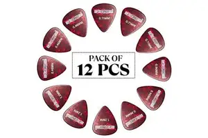 5 Core Guitar Picks 12 Piece Celluloid Light Medium Heavy Extra Heavy for Acoustic Electric Guitars