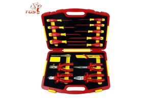 TGS 99LB001 FineWork 1000V Industrial VDE Insulated Hand Tools Set Plastic Material with OEM Support and Hard Case Packaging