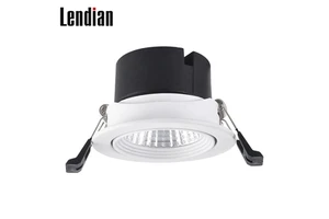 5W-15W Multi-Angle LED Downlight Aluminum Adjustable Spotlight Hotels COB Base 3000K CE Certified Recessed Ceiling Lighting