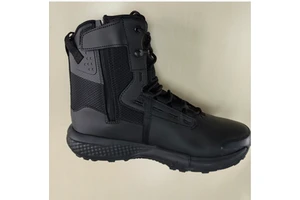TSB83 Comfortable Men Black Hiking Boots Light Weight with Side Zip Customization Brand