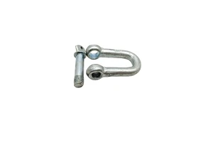 Galvanized Carbon Steel D Shackle European Type Straight Bow Safety Bolt Pin ISO 9001 Certified Imperial Measurement for Lifting