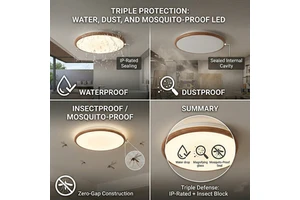 Energy Saving Full Modernity Great Quality Thinning Style Different Place Install IP 45 Triple Proof Ceiling Light