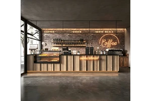 Custom Coffee Shop Interior Design | Modern Glass Display Cabinets & Cafe Bar Furniture | Turnkey Store Decoration Solutions