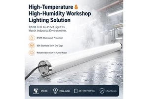 Industrial Waterproof IP69K LED Tri-Proof Light for Hot Humid Production Line Lighting