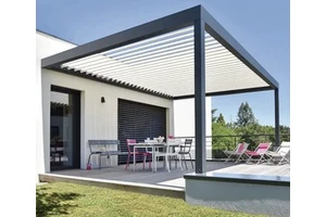 METGOOD Aluminium Gazebo Remote-Control Sunroom LED Lights Flat Double Tempered Low-E Glass Eco-Friendly Noise Apartment
