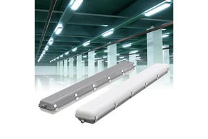 Outdoor Dimmable LED Tri-Proof Light Fixture with Motion Sensor Vapor Tight Emergency Lamp