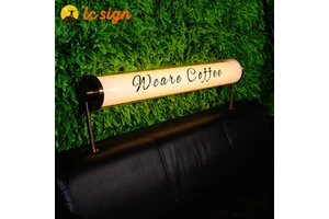 LC Custom LED Light Box Linear Tube Light Sign Slim Wall Mounted Light Box For Cafe Coffee Shop Restaurant Interior Decoration