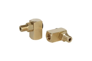 Brass 360 Rotary Tube Connector Swivel Right Angle Pipe Joint Elbow Lubrication Oil Line Coupling
