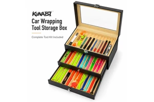 KUNAISI Professional Car Wrap Tool Storage Box PPF Vinyl Wrapping Tool Organizer Case Auto Detailing Accessories