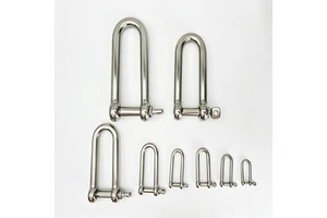 Long D Shackle 316 Stainless Steel Marine Grade Boat Yacht Marine Hardware 4-12mm Full Sizes