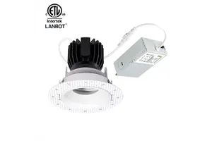 Lanbot ETL 6 Inch Square Trimless Flangeless LED Downlight 100-277V Dali Dimmable