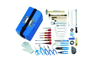 HOZAN Heavy Duty Electrician Hand Tool Set with Hard Case 48-Piece DIY Tool Box Includes Screw Driver and Cutter Made in Japan