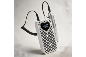 Reliable Supplier 35000RPM Portable Rechargeable Electric Nail File With Luxury Rhinestone Design Efile Nail Drill Machine