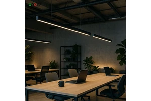 Simple Style Office Ceiling Hanging Linear Light Dimmable Aluminum Pendant Light 100lm/w
