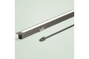 DC12V 7W Solderless Aluminum Flange LED Profile Recessed Embedded 10x10mm Groove Any Cutting Hand Scan Sensor Closet Light