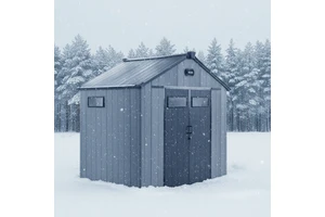 8x6ft Weather-resistant Plastic Garden Shed With Uv Protected Durable Resin Ventilated Easy Assembly Secure Outdoor Storage