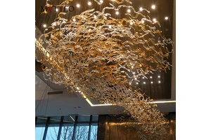 High End Expenses Custom Business Center Custom Project Luxury Glass Spotlight Led Chandelier Lamp