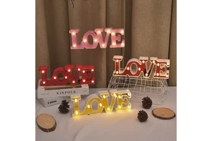 LED Love Letter Lamp Red Light Rectangle Shape Eco-Friendly CE Certified AC Powered